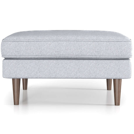 Fordham Teal Velvet Square Upholstered Ottoman