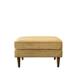 Amber Square Upholstered Ottoman (Yellow Velvet) by Ashcroft Furniture at Eve Furniture