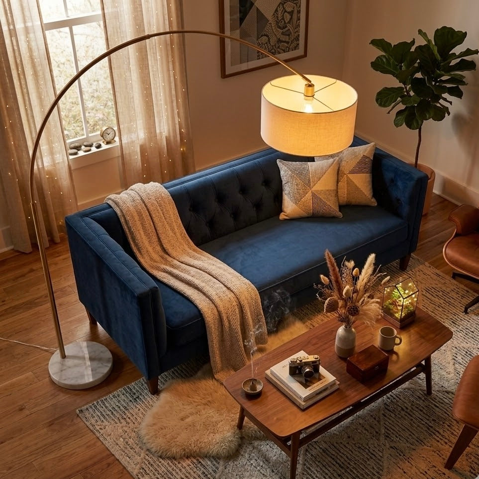 Ambient Arch Gold Brass Floor Lamp by Ashcroft Imports at Eve Furniture