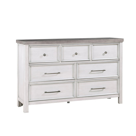 Ambrose Antique White/Gray Dresser by Homelegance at Eve Furniture