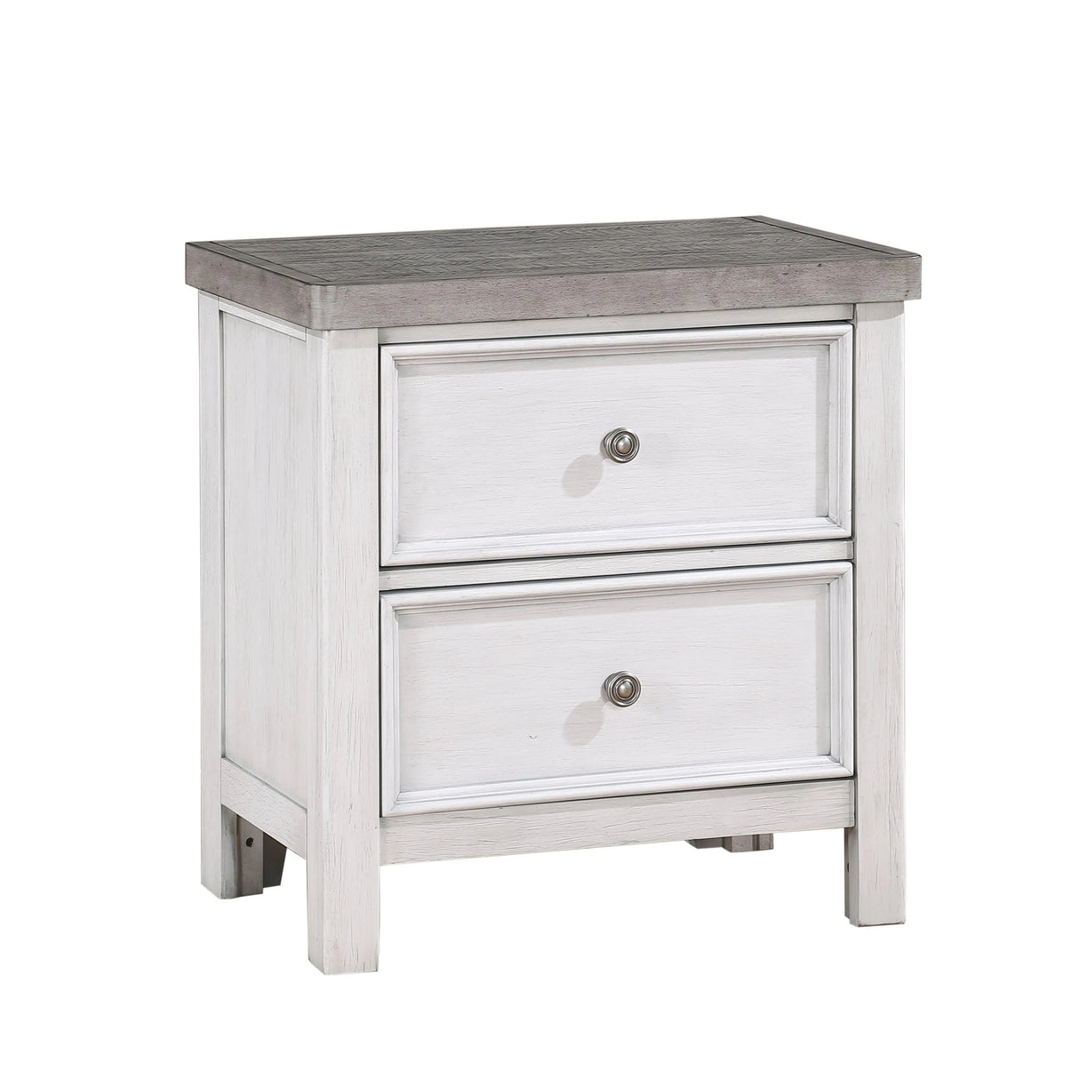 Ambrose Antique White/Gray Nightstand by Homelegance at Eve Furniture