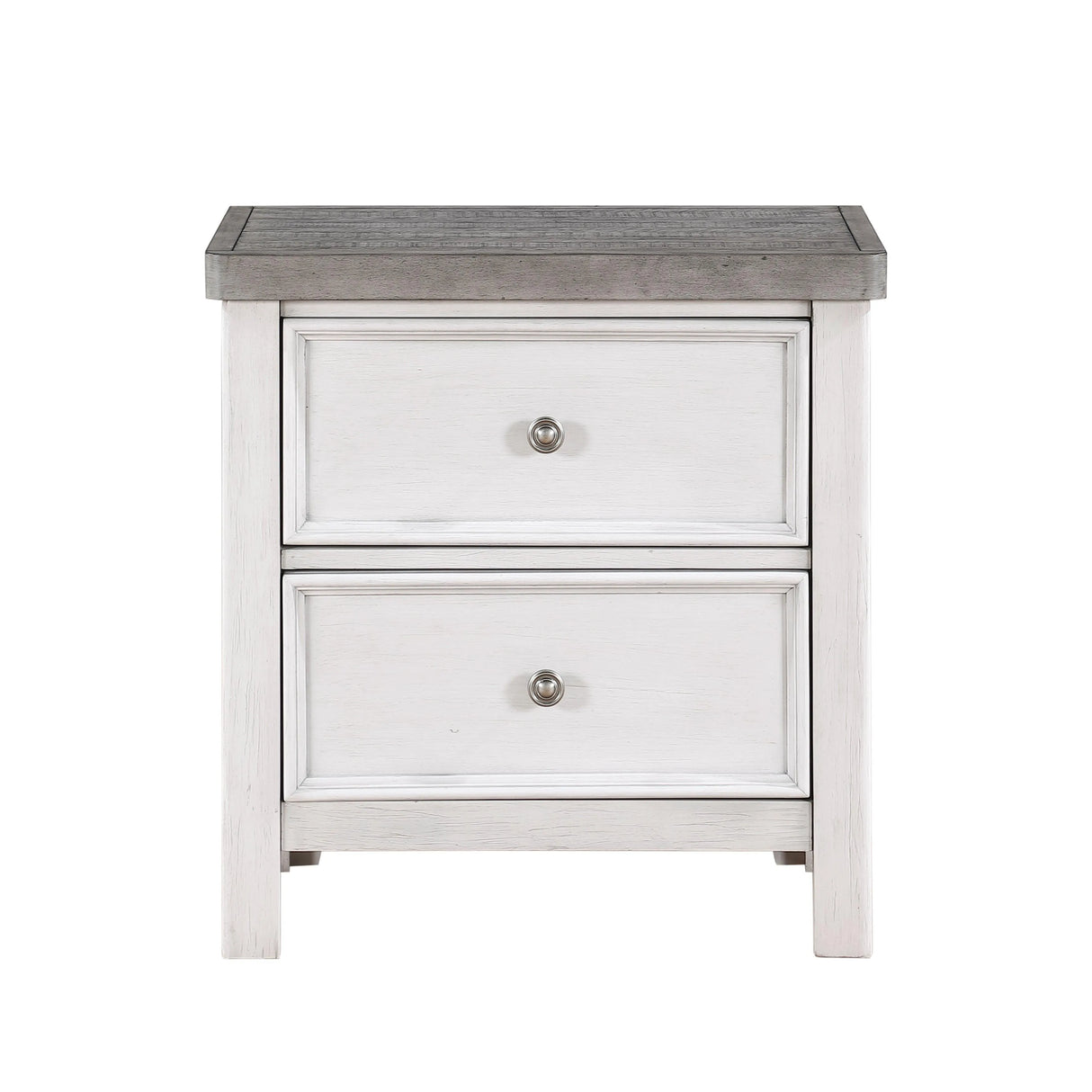 Ambrose Antique White/Gray Nightstand by Homelegance at Eve Furniture