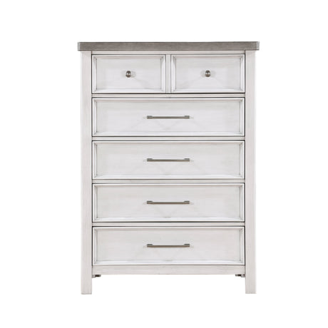 Ambrose Antique White/Gray Storage Platform Bedroom Set by Homelegance at Eve Furniture