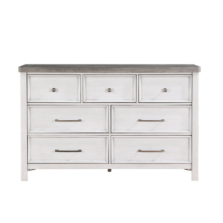 Ambrose Antique White/Gray Storage Platform Bedroom Set by Homelegance at Eve Furniture