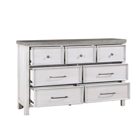 Ambrose Antique White/Gray Storage Platform Bedroom Set by Homelegance at Eve Furniture