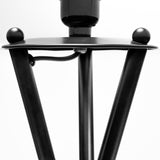 Ambrose Black Metal W/White Fabric Shade Floor Lamp by Mercana at Eve Furniture
