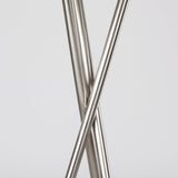 Ambrose Silver Metal W/Beige Fabric Shade Floor Lamp by Mercana at Eve Furniture