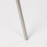 Ambrose Silver Metal W/Beige Fabric Shade Floor Lamp by Mercana at Eve Furniture