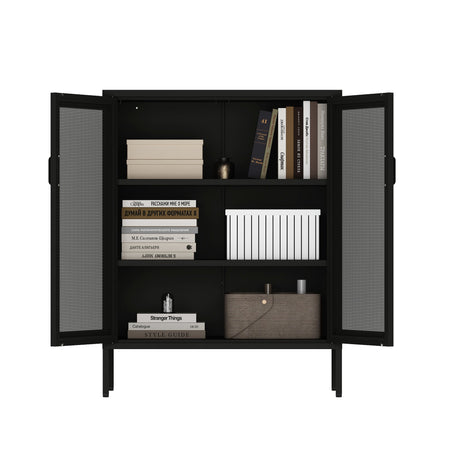 Amelia 31.5" Accent Cabinet in Black by Manhattan Comfort at Eve Furniture