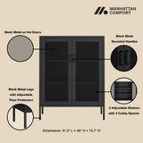 Amelia 31.5" Accent Cabinet in Black by Manhattan Comfort at Eve Furniture