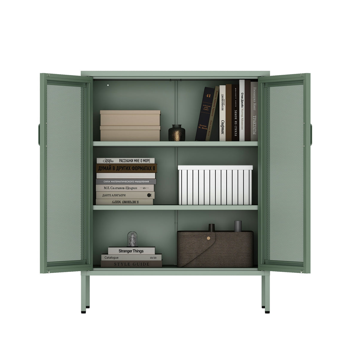 Amelia 31.5" Accent Cabinet in Green by Manhattan Comfort at Eve Furniture