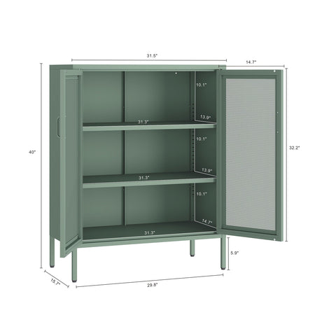 Amelia 31.5" Accent Cabinet in Green by Manhattan Comfort at Eve Furniture