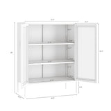 Amelia 31.5" Accent Cabinet in White by Manhattan Comfort at Eve Furniture