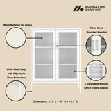 Amelia 31.5" Accent Cabinet in White by Manhattan Comfort at Eve Furniture