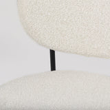 Amelia Cream Boucle W/Black Metal Upholstered Accent Chair by Mercana at Eve Furniture