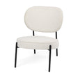 Amelia Cream Boucle W/Black Metal Upholstered Accent Chair by Mercana at Eve Furniture