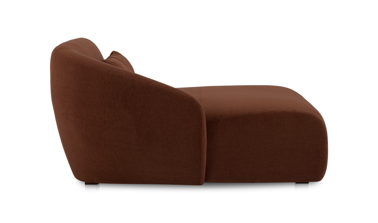 Amelia Left Arm Facing Chaise - Chestnut by Moe's Home at Eve Furniture