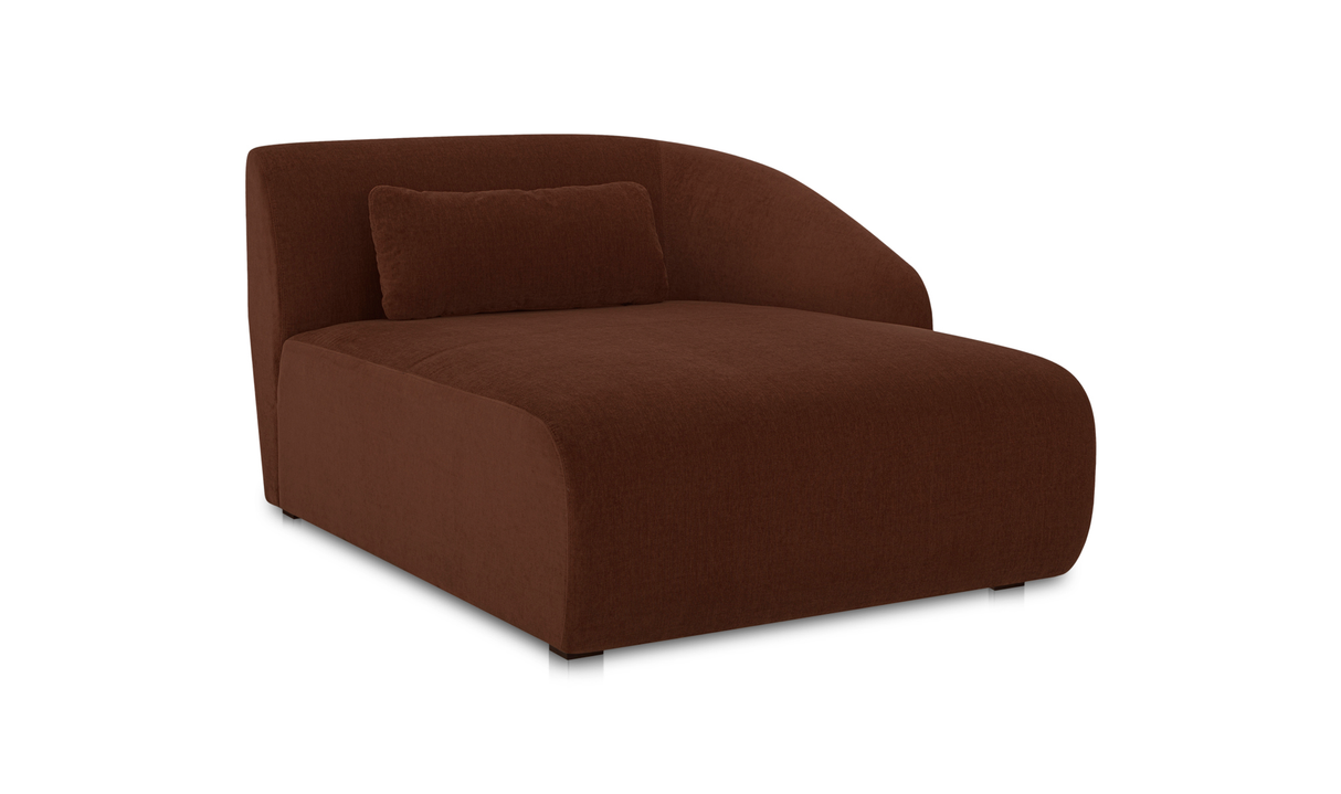Amelia Right Arm Facing Chaise - Chestnut by Moe's Home at Eve Furniture