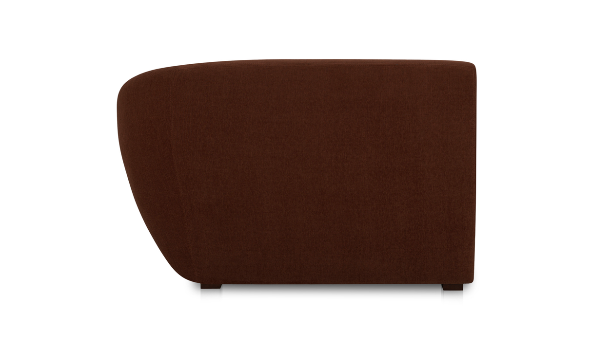Amelia Right Arm Facing Chaise - Chestnut by Moe's Home at Eve Furniture