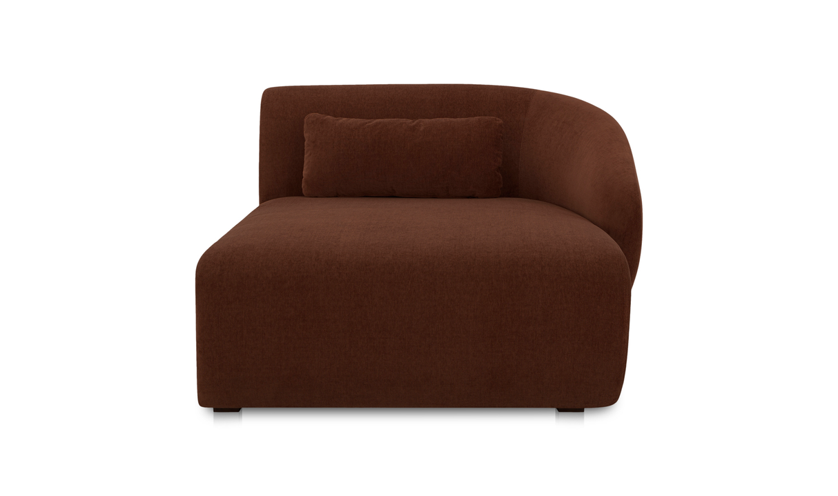 Amelia Right Arm Facing Chaise - Chestnut by Moe's Home at Eve Furniture
