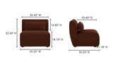 Amelia Slipper Chair - Chestnut by Moe's Home at Eve Furniture