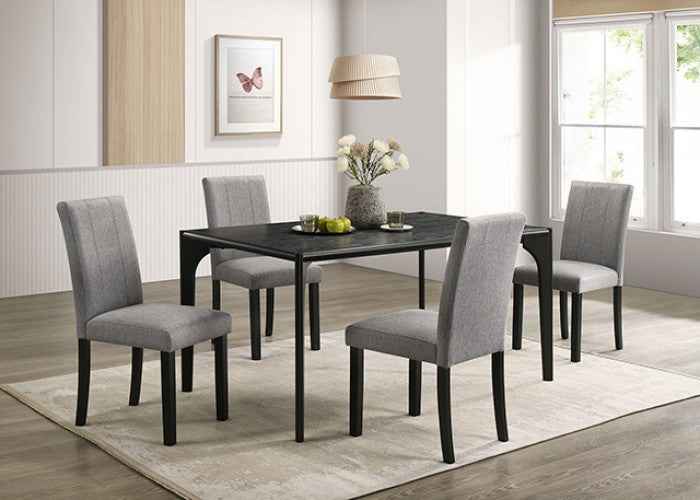 Amelio Black/Gray 5-Piece Dining Room Set by Furniture of America at Eve Furniture