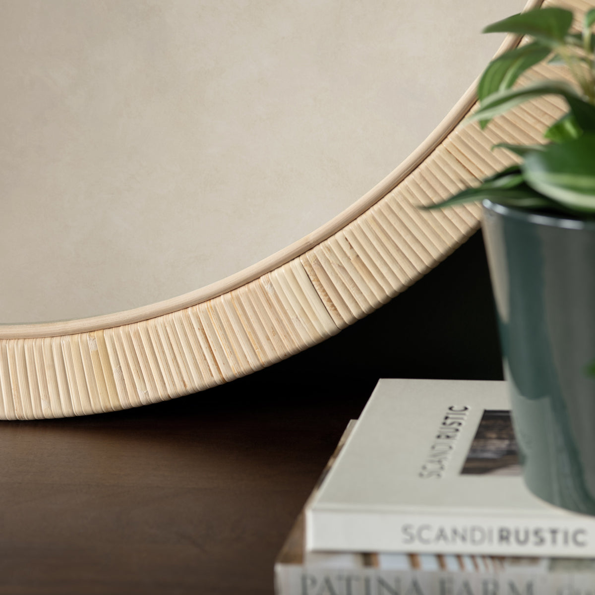 Ames Tan Wall Mirror by Crestview at Eve Furniture