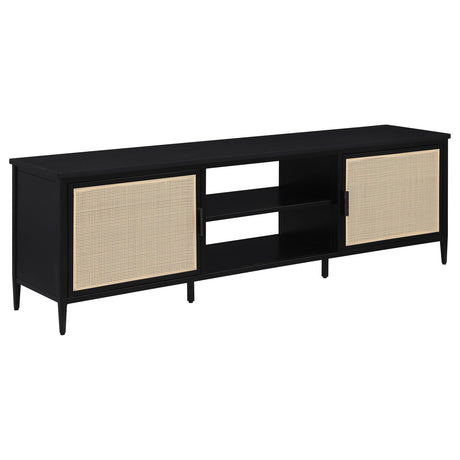 Amherst Black 2-Door Metal TV Stand Media Console by Coaster at Eve Furniture