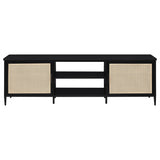 Amherst Black 2-Door Metal TV Stand Media Console by Coaster at Eve Furniture