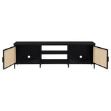 Amherst Black 2-Door Metal TV Stand Media Console by Coaster at Eve Furniture