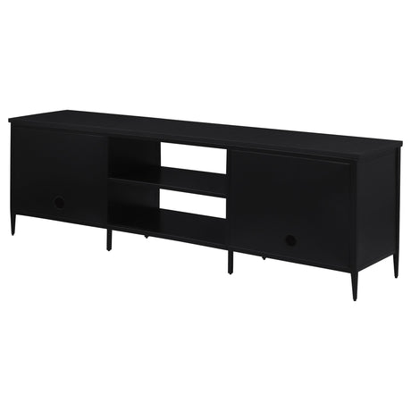 Amherst Black 2-Door Metal TV Stand Media Console by Coaster at Eve Furniture