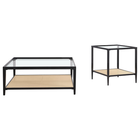 Amherst Black 2-Piece Coffee and End Table Set by Coaster at Eve Furniture