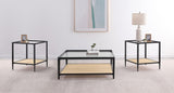 Amherst Black 3-Piece Coffee and End Table Set by Coaster at Eve Furniture