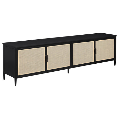 Amherst Black 4-Door Metal TV Stand Media Console by Coaster at Eve Furniture