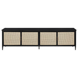 Amherst Black 4-Door Metal TV Stand Media Console by Coaster at Eve Furniture