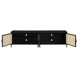 Amherst Black 4-Door Metal TV Stand Media Console by Coaster at Eve Furniture