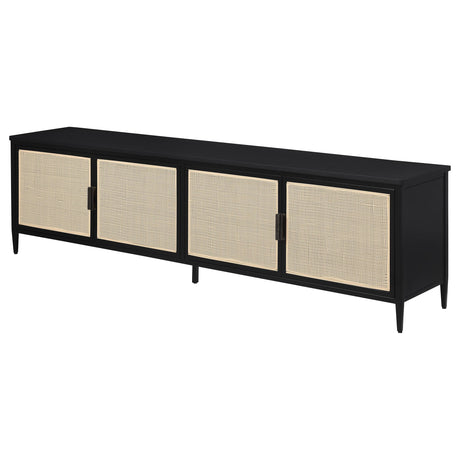 Amherst Black 4-Door Metal TV Stand Media Console by Coaster at Eve Furniture