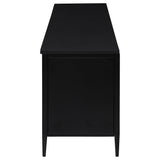 Amherst Black 4-Door Metal TV Stand Media Console by Coaster at Eve Furniture