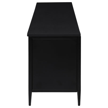 Amherst Black 4-Door Metal TV Stand Media Console by Coaster at Eve Furniture