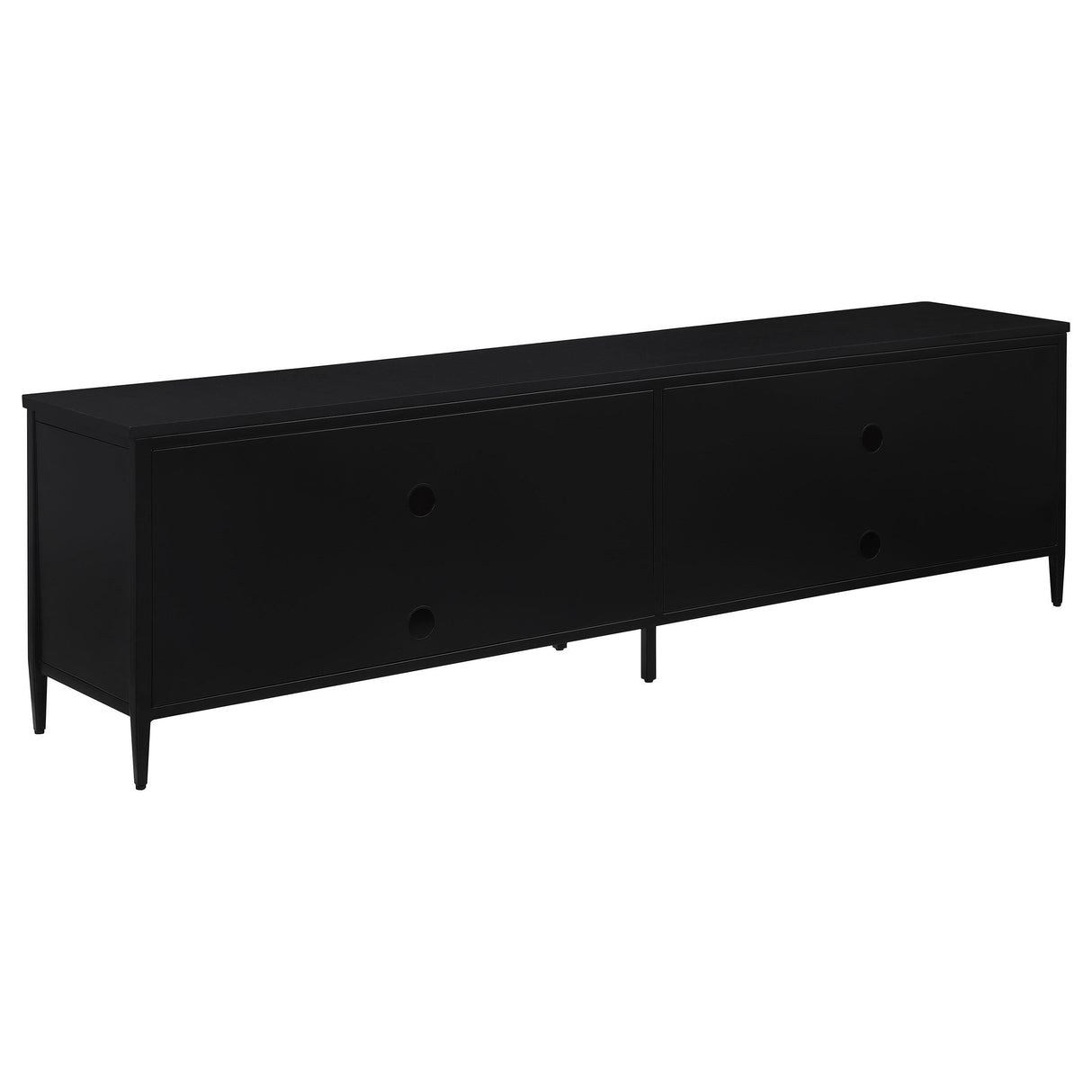 Amherst Black 4-Door Metal TV Stand Media Console by Coaster at Eve Furniture