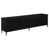 Amherst Black 4-Door Metal TV Stand Media Console by Coaster at Eve Furniture
