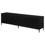 Amherst Black 4-Door Metal TV Stand Media Console by Coaster at Eve Furniture
