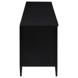 Amherst Black 4-Door Metal TV Stand Media Console by Coaster at Eve Furniture