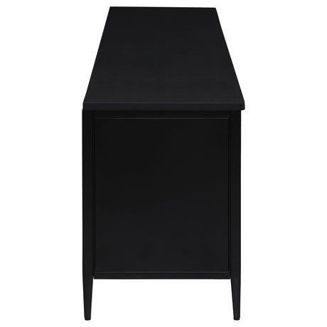 Amherst Black 4-Door Metal TV Stand Media Console by Coaster at Eve Furniture
