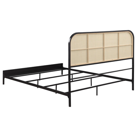 Amherst Black Radio Weave Rattan Metal Eastern King Bed by Coaster at Eve Furniture