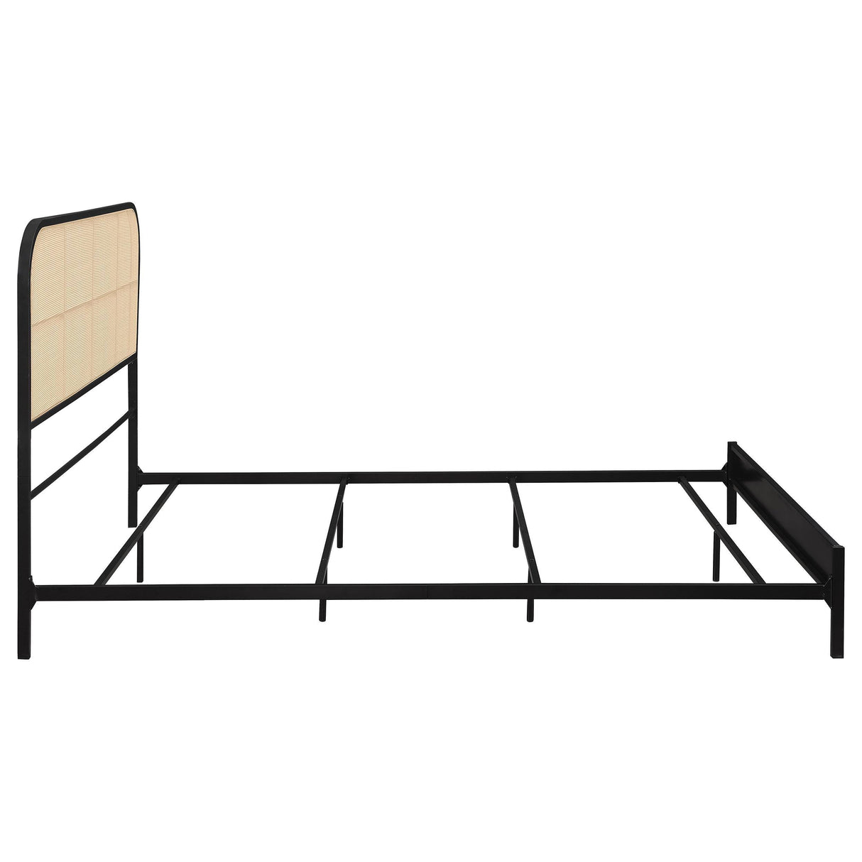 Amherst Black Radio Weave Rattan Metal Eastern King Bed by Coaster at Eve Furniture