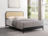 Amherst Black Radio Weave Rattan Metal Eastern King Bed by Coaster at Eve Furniture