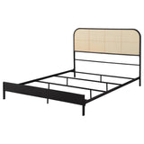 Amherst Black Radio Weave Rattan Metal Queen Bed by Coaster at Eve Furniture