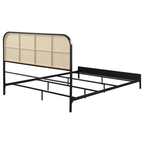 Amherst Black Radio Weave Rattan Metal Queen Bed by Coaster at Eve Furniture