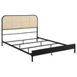 Amherst Black Radio Weave Rattan Metal Queen Bed by Coaster at Eve Furniture